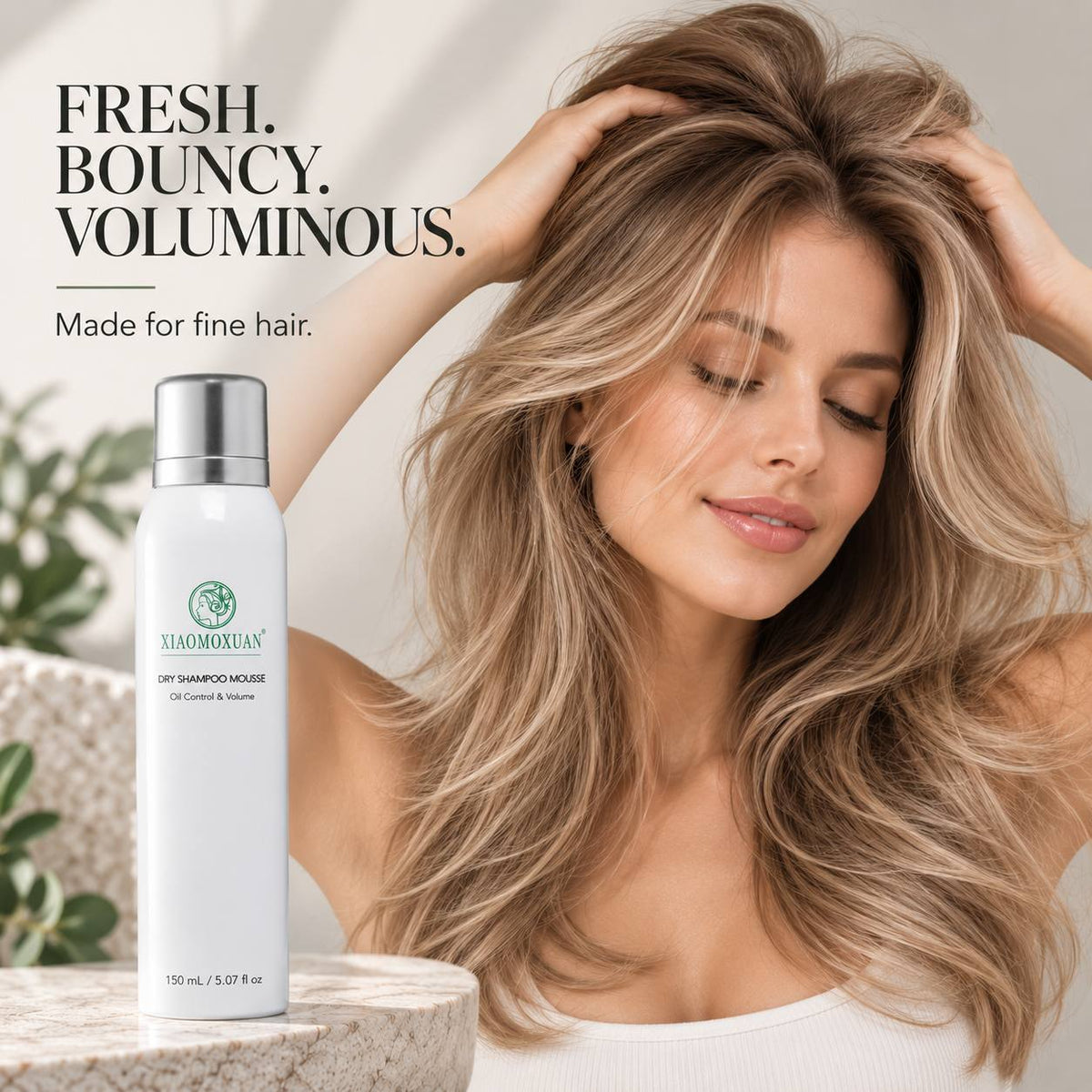 XIAOMOXUAN Dry Shampoo Mousse – Oil Control & Volume, 150 ml